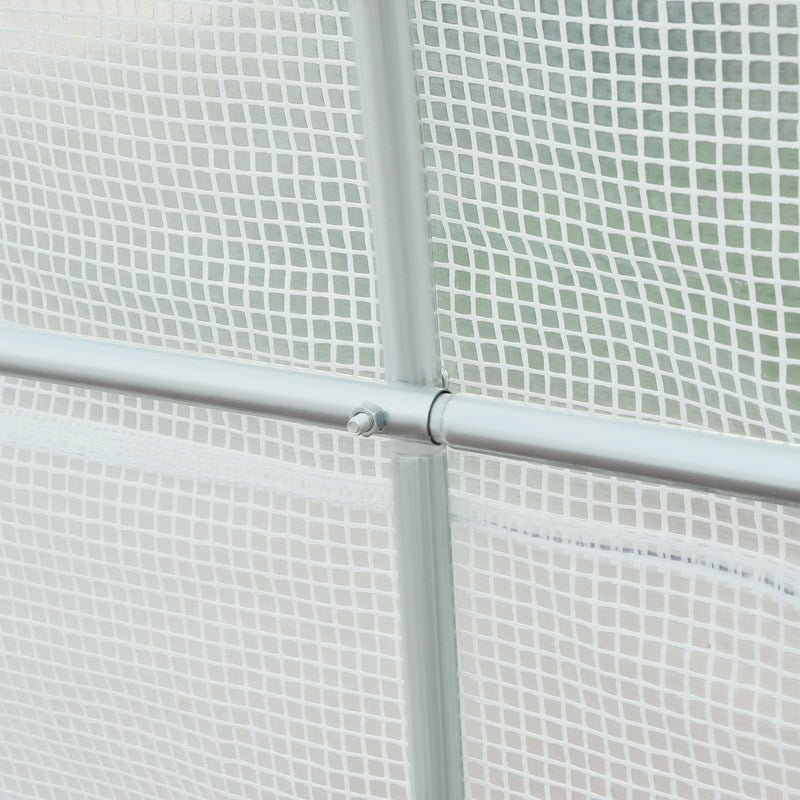 Outsunny 4.5 x 2M Walk-in Polytunnel Greenhouse for Garden, Galvanised Steel