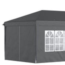 Outsunny 3 x 6m Pop Up Gazebo Height Adjustable Party Tent w/ Storage Bag Black
