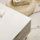 HOMCOM Modern Coffee Tables for Living Room w/ Storage Shelves, White