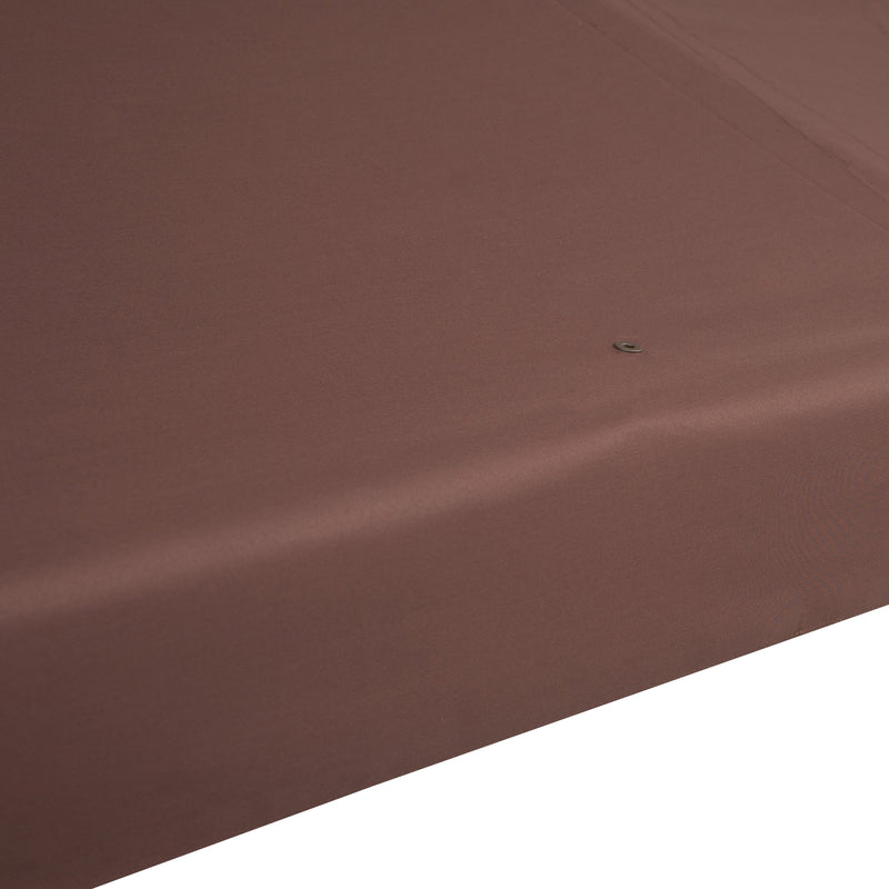 Outsunny 3(m) 2 Tier Garden Gazebo Top Cover Replacement Canopy Roof Coffee