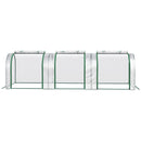 Outsunny Tunnel Greenhouse Steel Frame for Garden Backyard w/ Zipper Doors