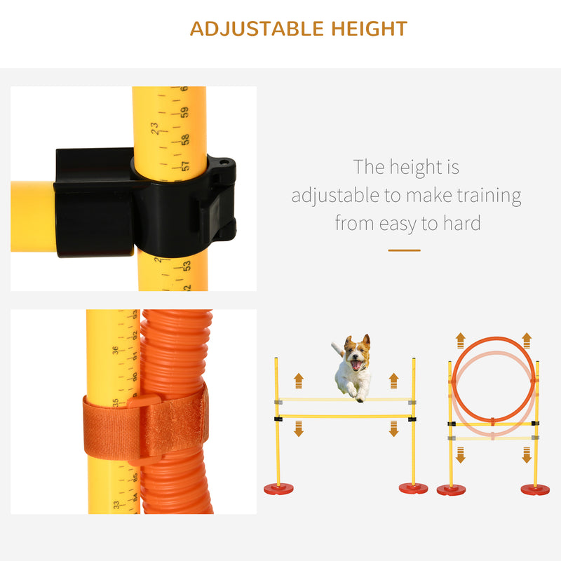 PawHut Outdoor 4 PC Dog Pet Agility Training Garden Starter Obstacle Set for Dog
