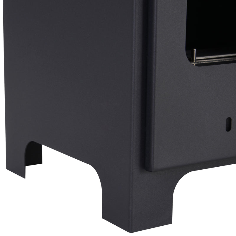 HOMCOM Free Standing Bio Ethanol Fireplace Heater with 0.9L Tank for Home Black