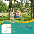 Outsunny Ninja Obstacle Course w/ Monkey Bar, Gym Ring, Climbing Rope, Ladder