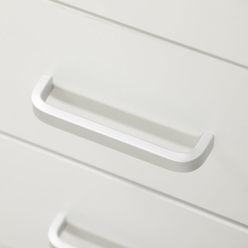 HOMCOM Computer Desk Writing Desk with Five Drawers for Home Office White