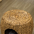 PawHut Rattan Cat House Stool for Rest w/ Soft Cushion 44 x 43 x 41cm
