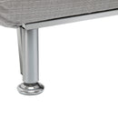 HOMCOM Single Folding 5 Position Convertible Sleeper Chair Sofa Bed Grey, Silver