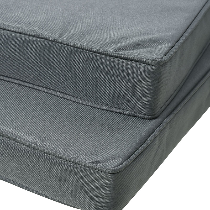 Outsunny 45 x 45cm Replacement Garden Seat Cushion Pad with Ties, Dark Grey