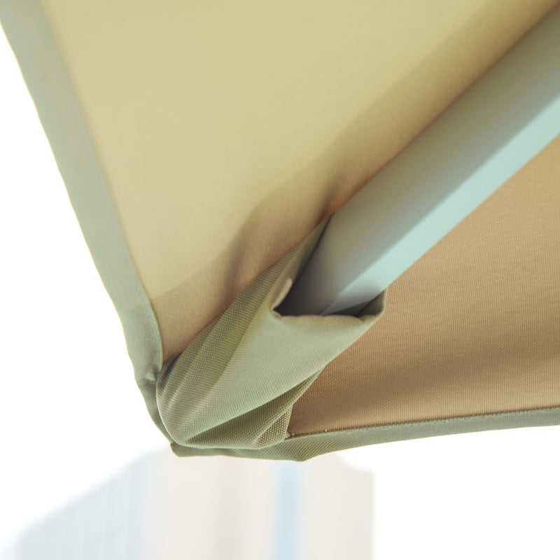 Outsunny 3(m) Cantilever Roma Parasol w/ Crank & Tilt, 360°Rotating, Beige