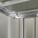 Outsunny Garden Storage Shed with Lockable Door Sloped Roof for Bike Grey