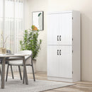 HOMCOM Kitchen Cupboard Storage Cabinet w/ 4 Doors and Adjustable Shelves,White