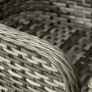 Outsunny 7 Pieces Rattan Dining Sets w/ Tempered Glass Umbrella Hole Table