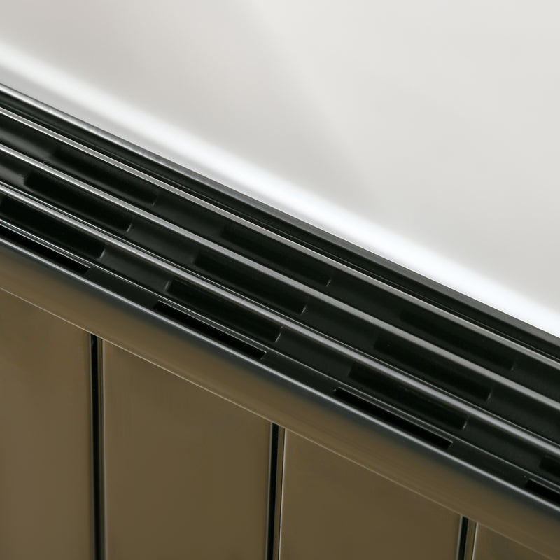 HOMCOM Convector Radiator Panel Space Heater Freestanding / Wall-mounted Black