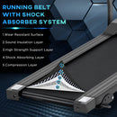 HOMCOM Foldable Motorised Treadmill, Indoor Running Machine w/ LCD Display