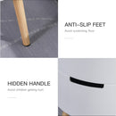 HOMCOM Side Coffee Table End Desk Night Stand Storage w/ Detachable Tray , White