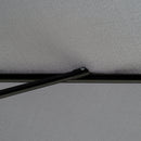 Outsunny 2.7m Patio Umbrella Garden Parasol with Crank, Ruffles, 8 Ribs, Grey