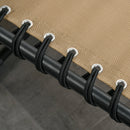 Outsunny Lounger Folding Reclining Camping Bed 5-position Adjustable Beige