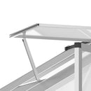 Outsunny 8x6ft Aluminium Greenhouse with/ Door Window Galvanized Base PC Panel