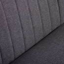 HOMCOM Linen-Feel Double Sofa w/ Wood Frame Padding Back, Dark Grey