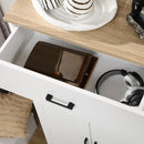 HOMCOM Kitchen Cupboard Storage Cabinet with Drawer, Countertop, White