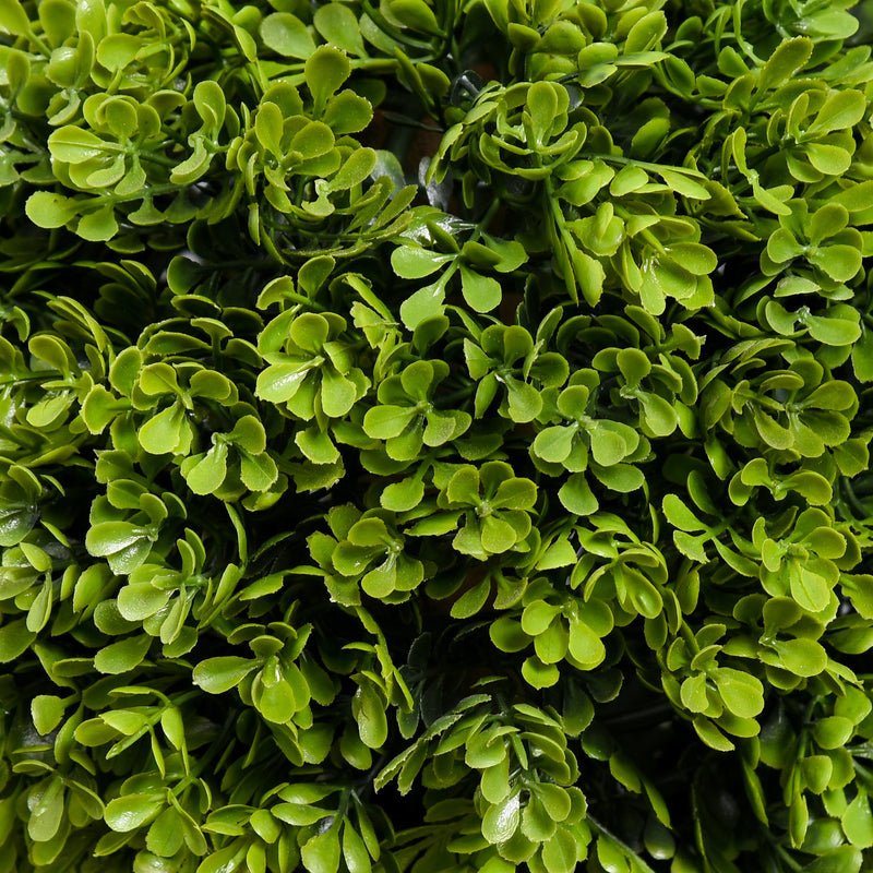 HOMCOM Potted Artificial Plants Boxwood Ball Topiary Trees Indoor Outdoor, 90cm