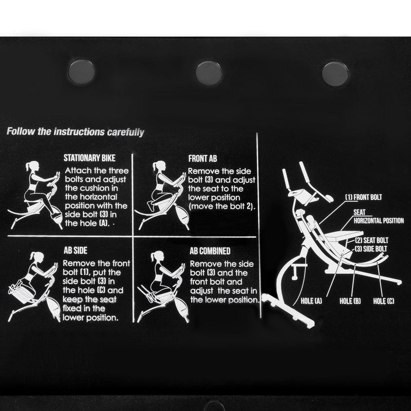 HOMCOM Abs Trainer and Exercise Bike w/ Adjustable Heights and Resistance