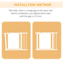 Pressure Fit Safety Gate for Doors, Dog Gate w/ Auto Close, 75-103 cm - White