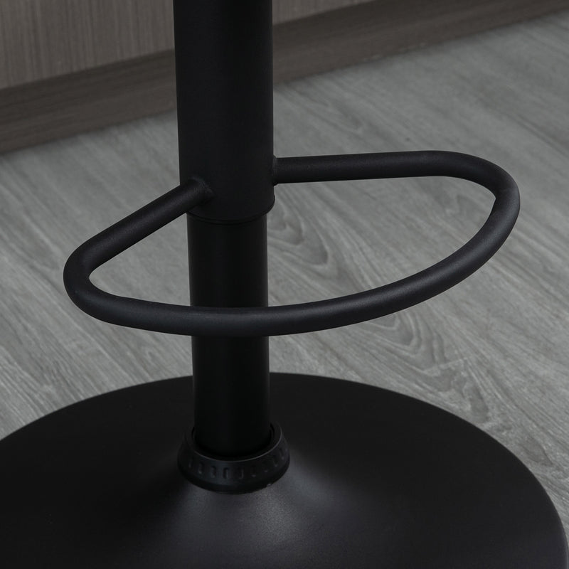 HOMCOM Modern Swivel Bar Stools Set of 2 with Adjustable Height, Light Grey