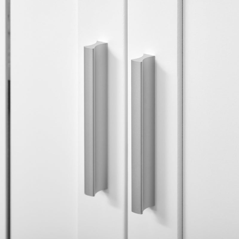 kleankin White Bathroom Pedestal Under Sink Cabinet with Storage Shelf & 2 Doors