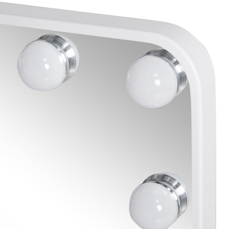 HOMCOM Hollywood Vanity Mirror with Dimmable LED Bulbs, Memory Function Bedroom