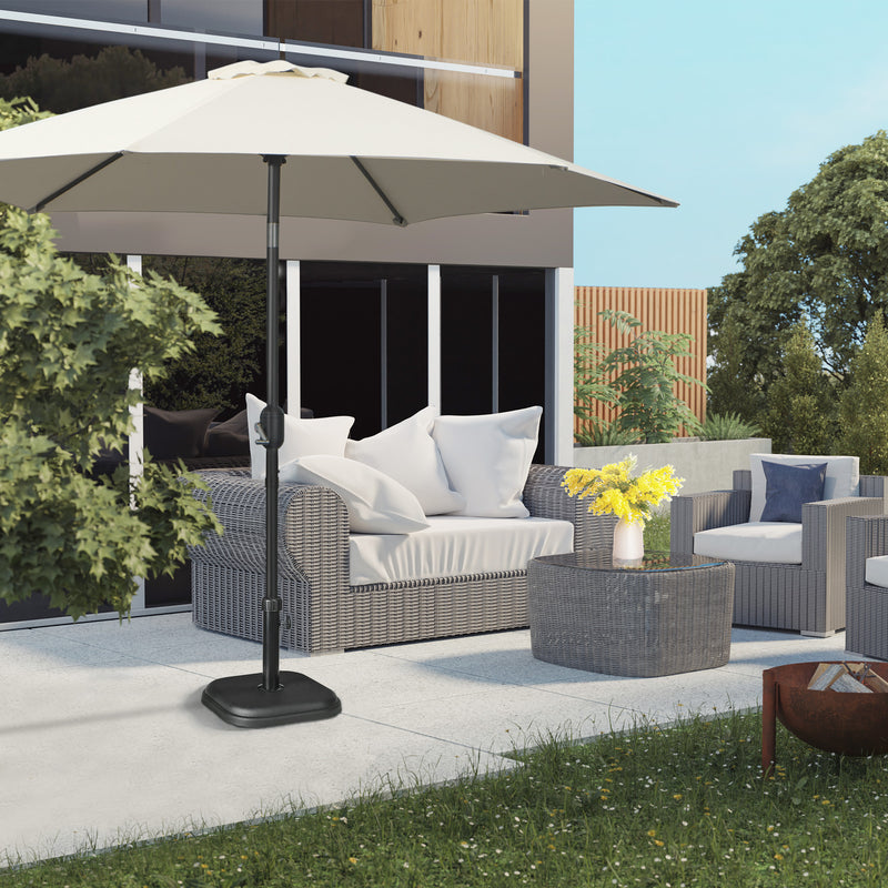 Outsunny 11kg Concrete Square Garden Parasol Base Holder for Table Umbrella