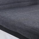 HOMCOM Dining Chairs Upholstered Fabric Accent Chairs with Metal Legs, Set of 4