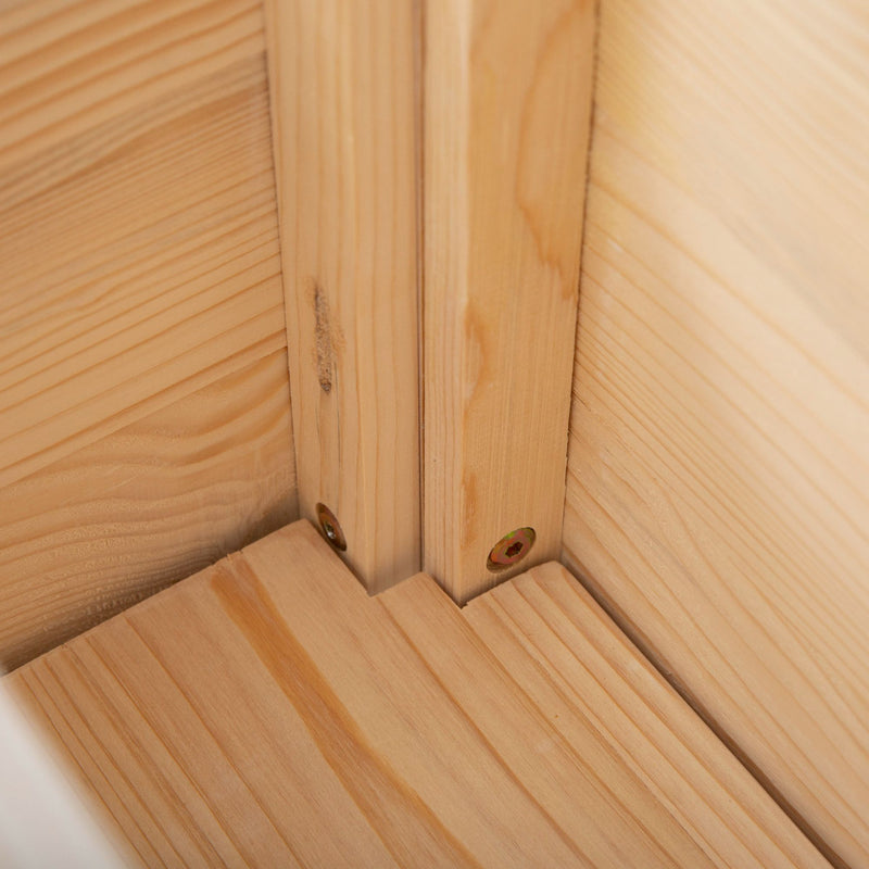 Elevated Wooden Planter Garden Grow Box with 2 tiers, 4 Pockets, 81x40x79cm