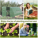 Outsunny 4 x 3M Walk-in Garden Polytunnel Greenhouse Galvanised Steel W/ Door