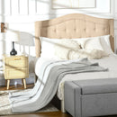 HOMCOM Flannel Fleece Blanket King Size Throw Blanket for Bed 230 x 230cm Grey