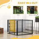 PawHut Heavy Duty 6 Panel Pet Playpen for Small Dogs, 82.5-150 x 61cm