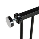 PawHut Pressure Fitted Pet Dog Safety Gate Metal Fence 76 cm Tall, Black