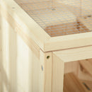 PawHut Wooden Hamster Cage w/ Storage Shelf, Openable Top for Gerbils and Mice