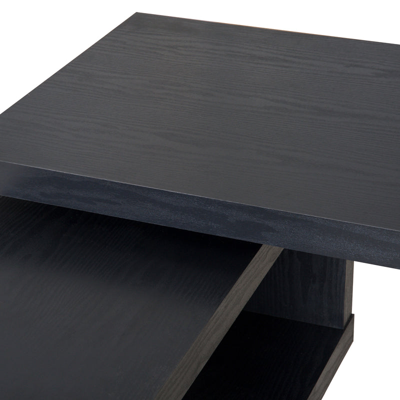 HOMCOM Modern Corner 360° Rotating L-Shaped Computer Desk Writing Table