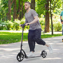 HOMCOM Teens Adult Kick Scooter Foldable Adjust Aluminum For Age 14+ Black