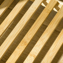 HOMCOM Bamboo Coat Rack w/ Hooks Hanging Rail and Storage Shelf for Entryway