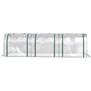 Outsunny Tunnel Greenhouse Steel Frame for Garden Backyard w/ Zipper Doors