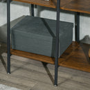 HOMCOM Coat Rack, Coat Stand with Shoe Storage, 5 Hooks for Hallway, Brown