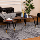 HOMCOM Coffee Table Set of 2 Nesting End Side Tables Living Room Home Office