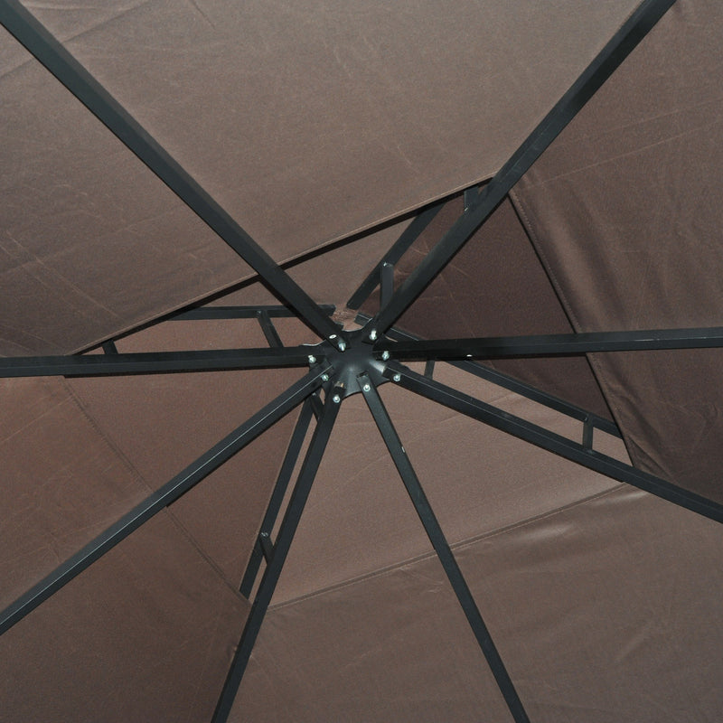 Outsunny 3 x 3(m) Garden Metal Gazebo Sun Shade Shelter Outdoor Party Tent