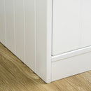 PawHut Raised Dog Bowls for Large Dogs Feeding Station w/ Stand, Storage - White