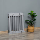 PawHut Pet Gate 4 Panel Wooden Dog Barrier Folding Fence w/ Support Feet