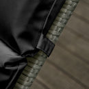 Outsunny Set of 2 Lounger Cushions Deep Seat Patio Cushions with Ties Black