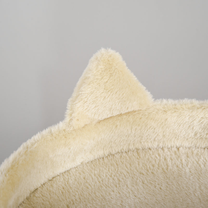 PawHut 4 Tiers 104cm Cat Tree W/ Scratching Posts Perches  Hanging Ball, Beige