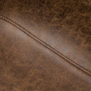 HOMCOM Retro Bar Stools Set of 2 Adjustable Height Swivel Leather-Like Brown